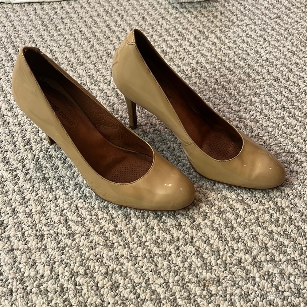 Tan high heels
